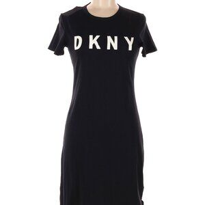 DKNY Short Sleeve Logo Dress || Color: Black || Size: XS